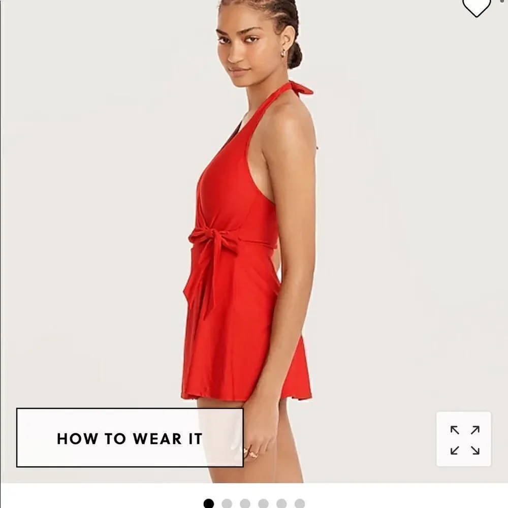 J. Crew Halter wrap swim dress*